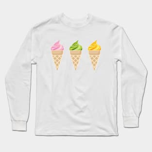 Ice Creams Vector Illustration Long Sleeve T-Shirt